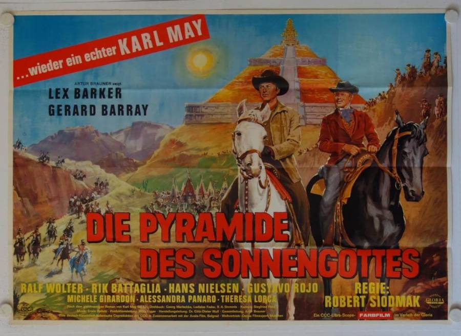 Karl May The Pyramid of the Sun God original release german double-panel movie poster